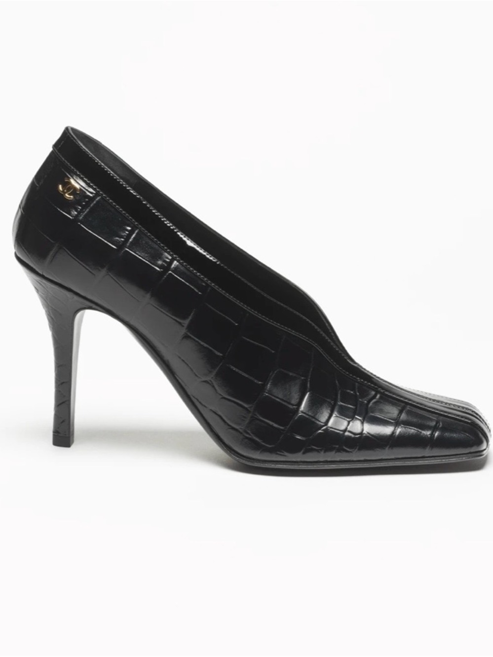 CHANEL 2026 Matthieu Blazy Patent Leather Croc-Embossed High Heel Pumps NIB - 36 - Picture 2 of 16